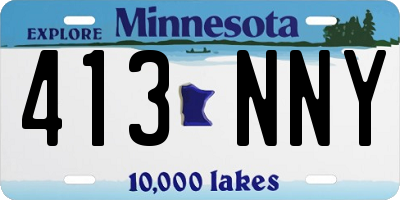 MN license plate 413NNY