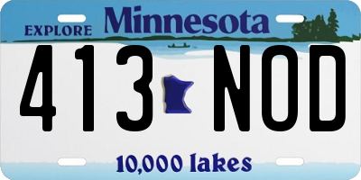 MN license plate 413NOD