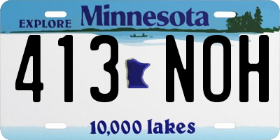 MN license plate 413NOH