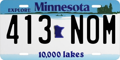 MN license plate 413NOM