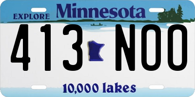 MN license plate 413NOO