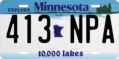 MN license plate 413NPA