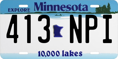 MN license plate 413NPI
