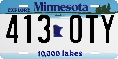 MN license plate 413OTY