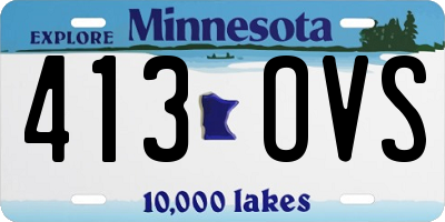 MN license plate 413OVS