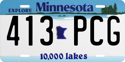 MN license plate 413PCG