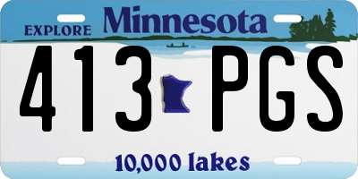 MN license plate 413PGS