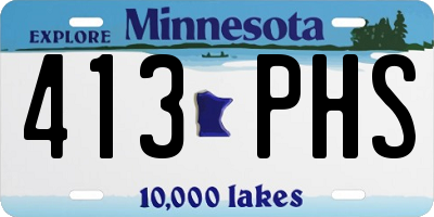 MN license plate 413PHS