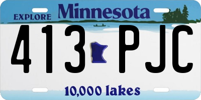 MN license plate 413PJC