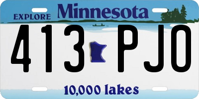 MN license plate 413PJO