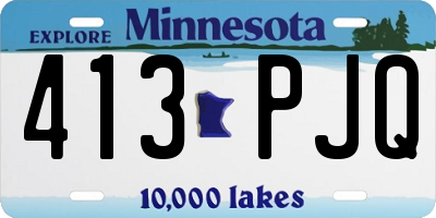 MN license plate 413PJQ