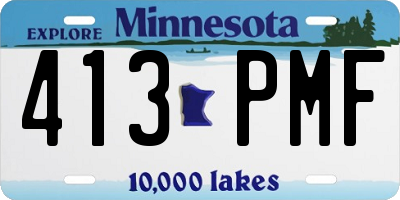 MN license plate 413PMF