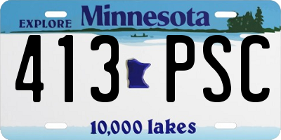 MN license plate 413PSC
