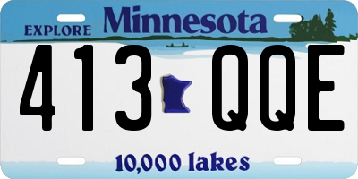 MN license plate 413QQE