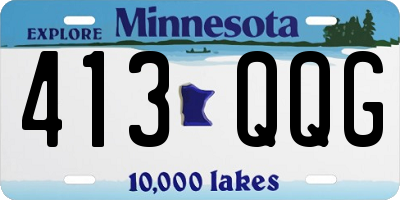 MN license plate 413QQG