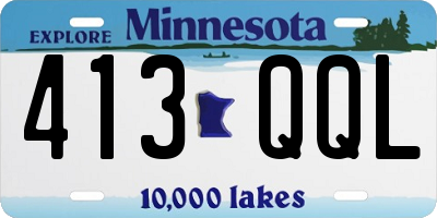 MN license plate 413QQL