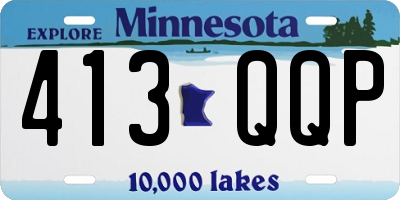 MN license plate 413QQP