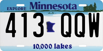 MN license plate 413QQW