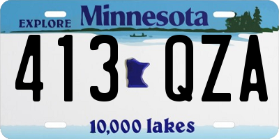 MN license plate 413QZA