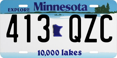 MN license plate 413QZC