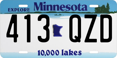 MN license plate 413QZD