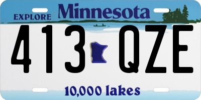MN license plate 413QZE