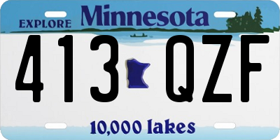 MN license plate 413QZF