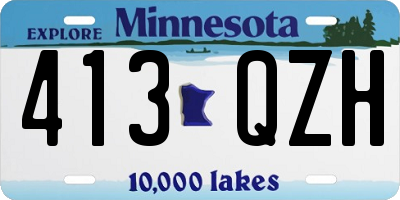 MN license plate 413QZH