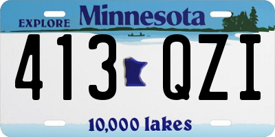 MN license plate 413QZI