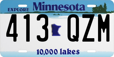MN license plate 413QZM