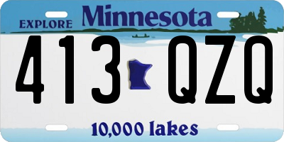 MN license plate 413QZQ