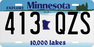 MN license plate 413QZS