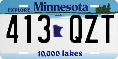 MN license plate 413QZT