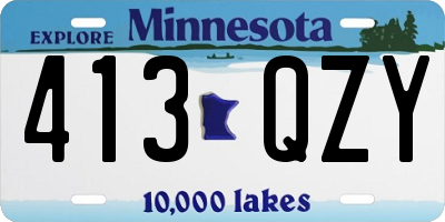MN license plate 413QZY