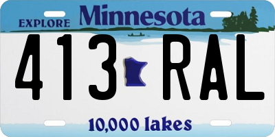 MN license plate 413RAL