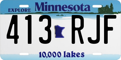 MN license plate 413RJF