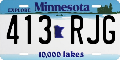 MN license plate 413RJG