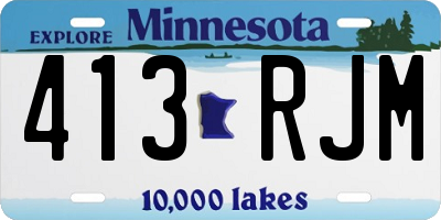 MN license plate 413RJM