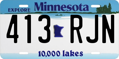 MN license plate 413RJN