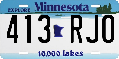 MN license plate 413RJO