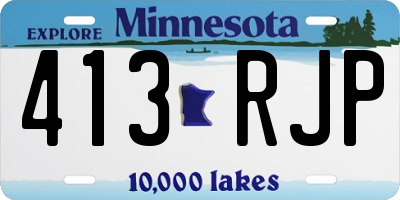 MN license plate 413RJP