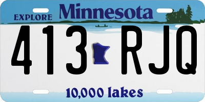 MN license plate 413RJQ