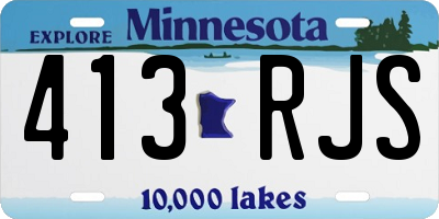 MN license plate 413RJS