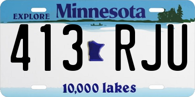 MN license plate 413RJU