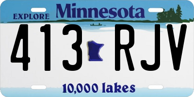 MN license plate 413RJV