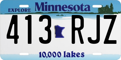MN license plate 413RJZ