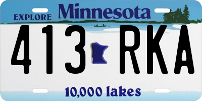 MN license plate 413RKA
