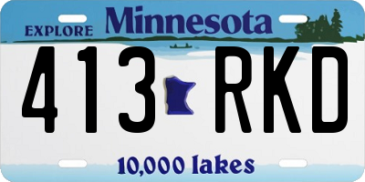 MN license plate 413RKD