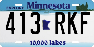 MN license plate 413RKF