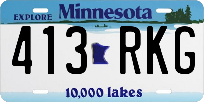 MN license plate 413RKG